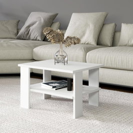 Hanah Home Duama - Mesa de centro blanca